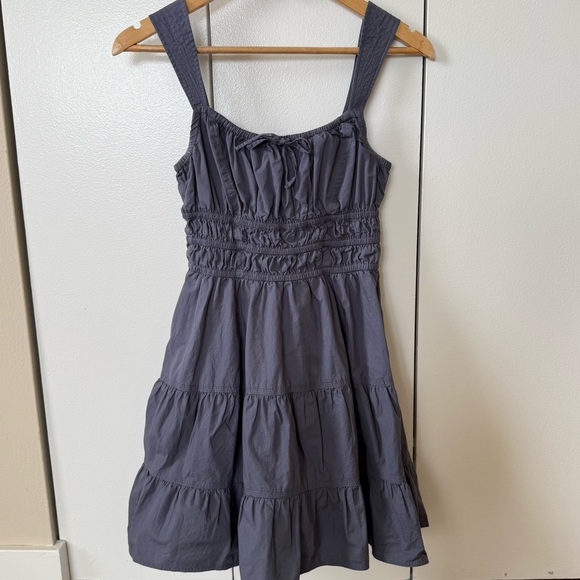 Aritzia Other - Aritzia Sunday Best Martine Poplin Blue/Gray Mini Dress